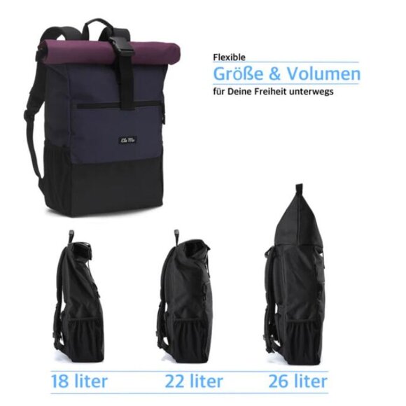 NWT Ela Mo™ Rolltop Rucksack | Berry main image 11